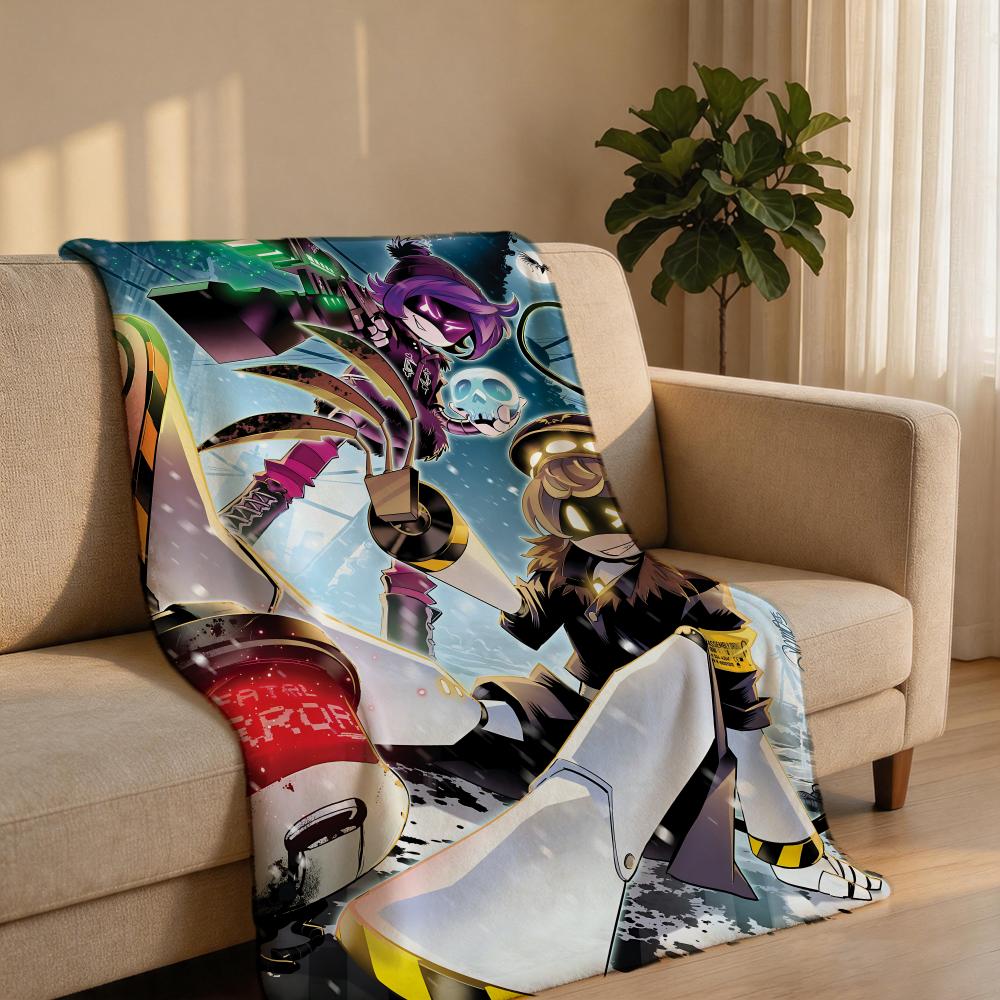 Animation M-Murder Droness Throw Short Plush Throw Blanket Soft Skin-Friendly Multi-Scene Home Office