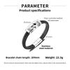 Men’s Punk Style Leather Bracelet – Stainless Steel OPK Fashion Braided Wristband