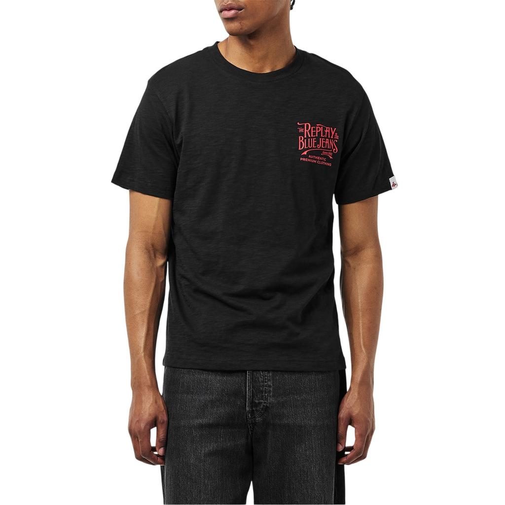 Replay Mens Back Jeans Logo T-Shirt