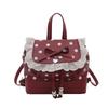 Schoolbag Korean cute college style backpack 1011 spring new commuter small backpack portable niche polka dot handbag