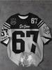 Summer Number Digital 3D Printed T-Shirt for Kids Sports Style Top Patchwork Short Sleeve Sports Football Jersey Y2k Loose Tops