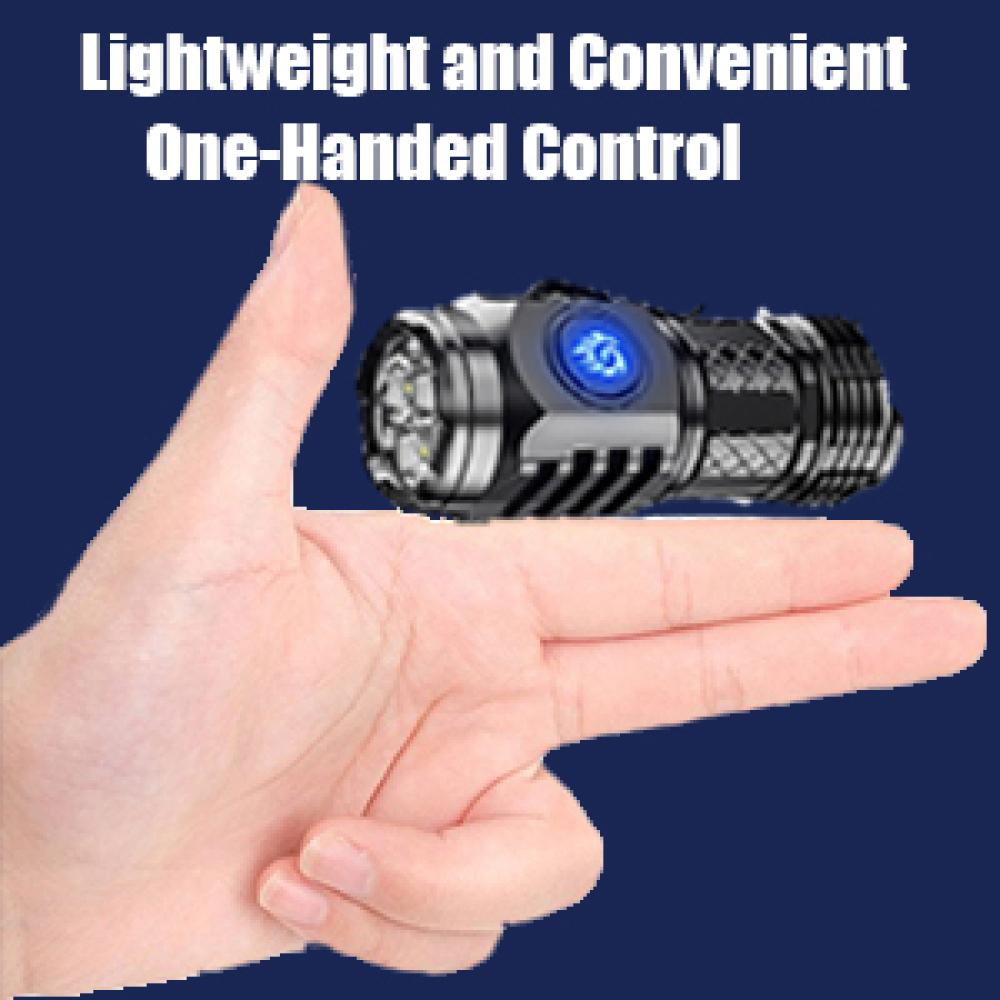 Pocket Portable Three-eyed Monster Mini Flash Super Strong Flashlight, Thumb Size Flashlight
