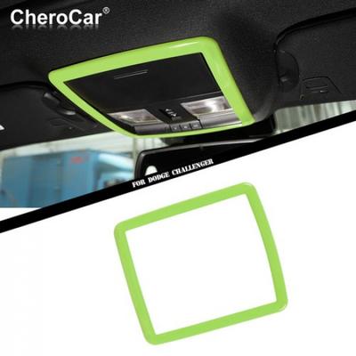 Front Reading Light Lamp Trim Cover Frame ABS for Dodge Challenger 2010+ Green
