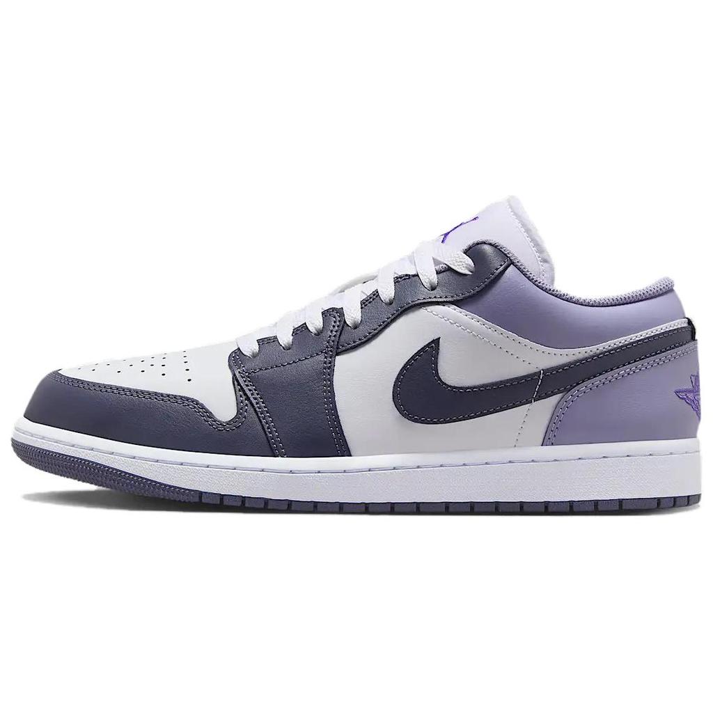 New Jordan Air Jordan 1 Anti Slip Wear Resistant Low Top Vintage Basketball Shoes Men's Purple White 553558-145
