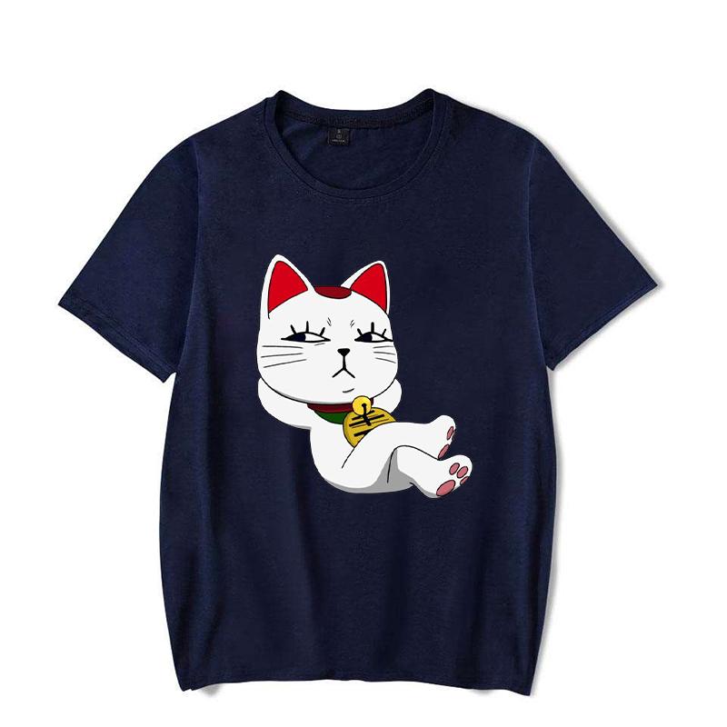New Funny Lucky Cat T Shirt Unisex Short Sleeve O Neck Summer Casual Dandadan Printing T-shirt Top Tee