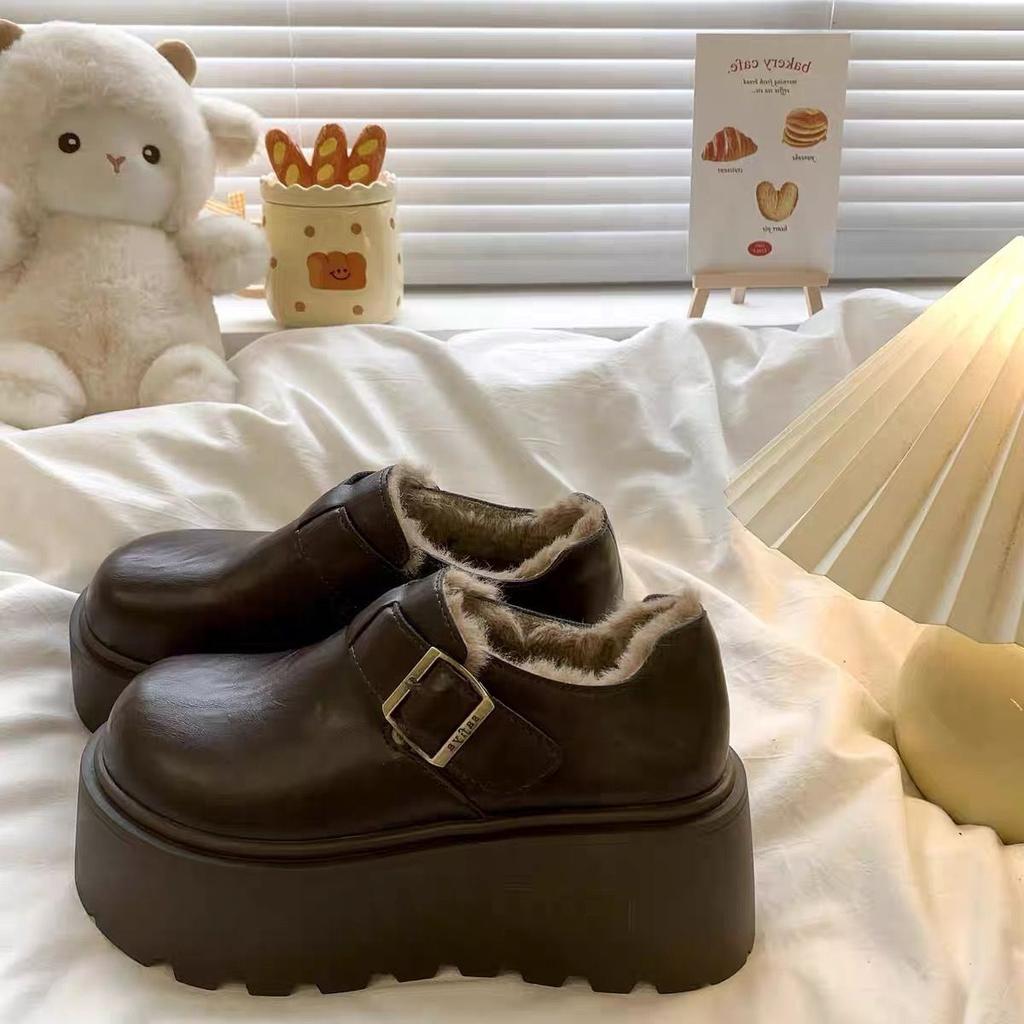 Fleece Warm Snow Boots Women's 2025 Winter New Small Fashion Versatile Muffin Sole Thickened Platform Cotton Shoes