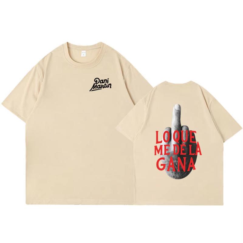 Dani Martin Lo Que Me De La Gana Album Merch T Shirt Unisex Women Fashion Vintage Short Sleeve Tshirts Cotton Casual Loose Tshirt