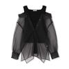 [JILL by JILL STUART] [Pre-order: Late March - Early April Arrival] Sheer Shirt Layered Set