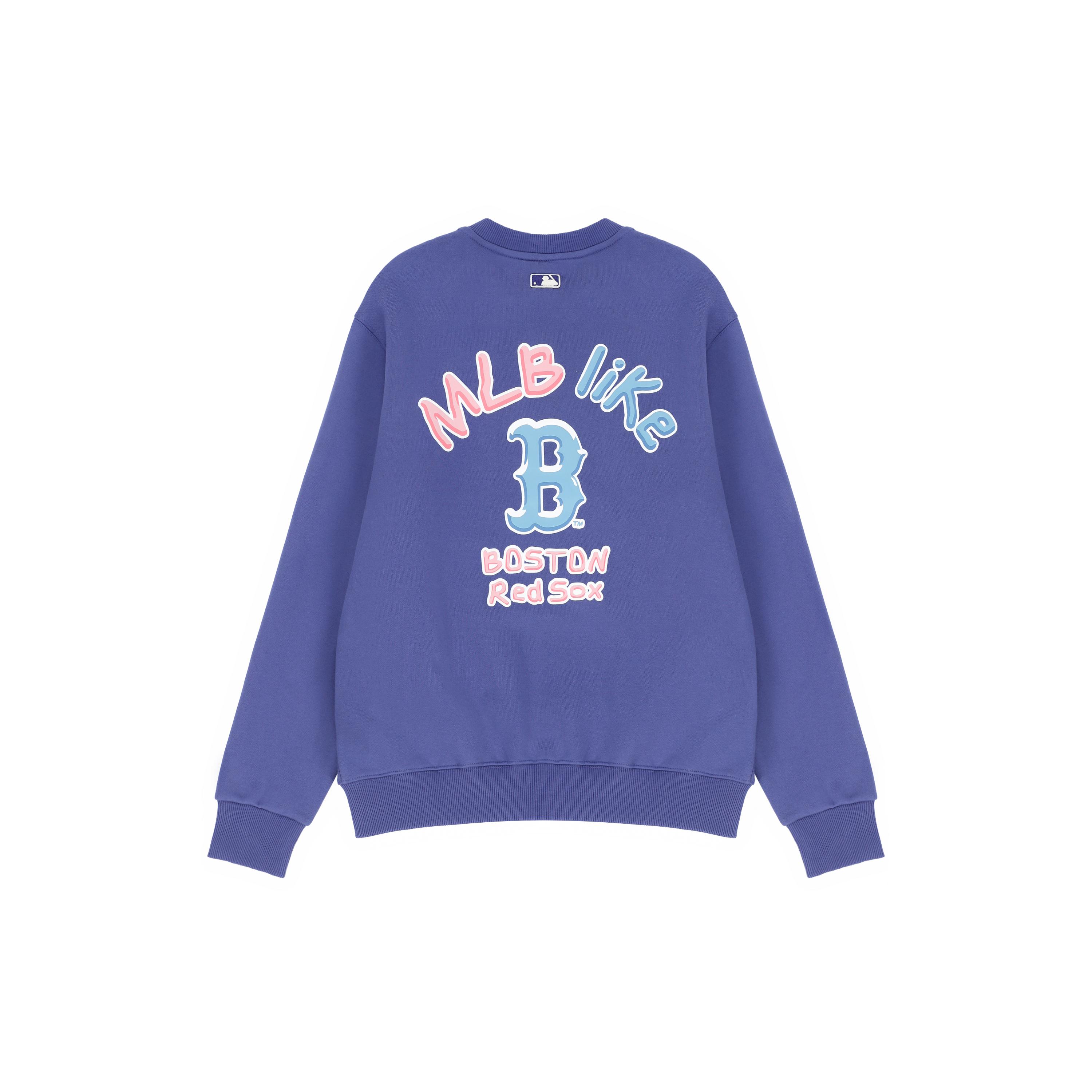 

New MLB Sweatshirts Unisex Light Navy Blue 3AMTL5116-43NYL S