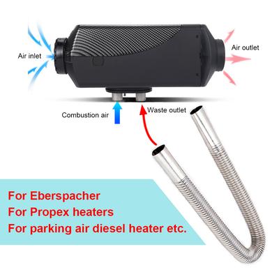 200/300cm 25mm Tuyau d'échappement Pièces de chauffage Pour chauffage de parking Air Diesel Tube en acier inoxydable Évent de gaz Accessoires de voiture