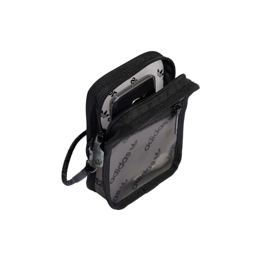 New Adidas Originals TPU Small Bag Shoulder Bag Unisex Black Transparent HS4998