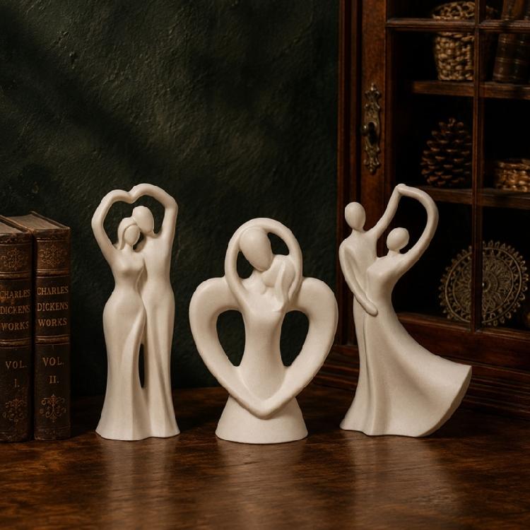 Flexible Figure Casting Forms, 4 Piece Couple Theme Set for Candle Projects with Gypsum Epoxy and Paraffin Pouring Use for Display Work