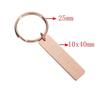 10Pcs/Lot Strip Blank Mirror Polished Stainless Steel Keychain For DIY Custom Women's Men's Keychain