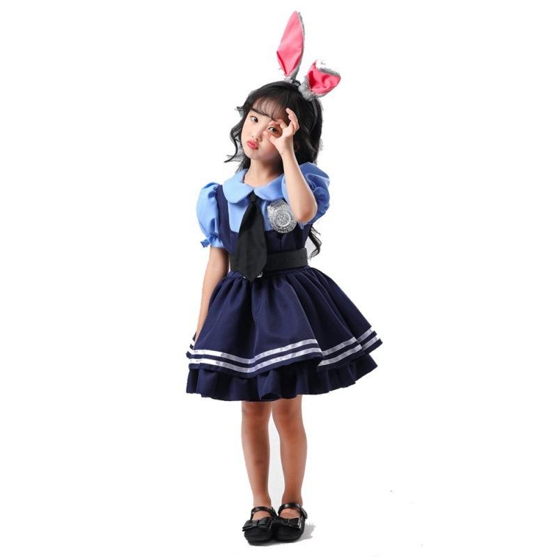 Adorable Zootopia Officer Judy Hopps Cosplay Costume For Halloween And Performances