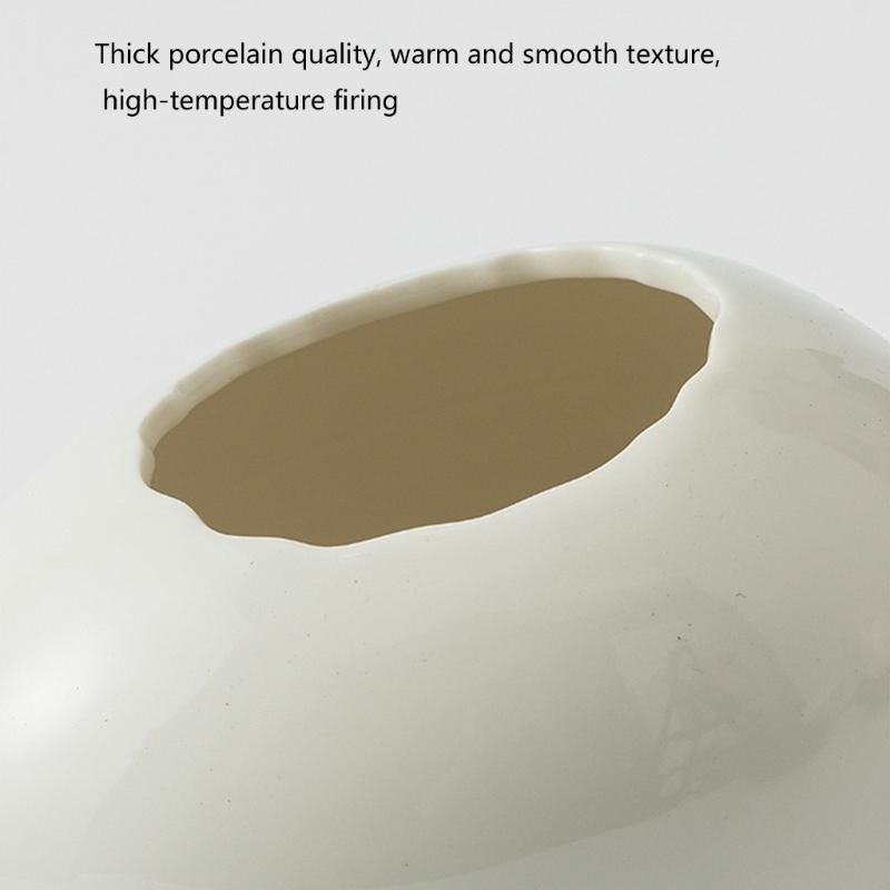 Bird Eggshell Serving Bowl Glossy Ceramic Decoration Bowl for Salad Fruit Display and Home Table Styling Use
