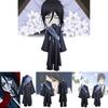 Black Butler Sebastian Cosplay Kostüm Komplettset Trauerkleid mit Hut Anime Quelle