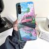 Retro Japanese Sakura Train Phone Case For Samsung Galaxy A13 A14 A15 A16 A17 A53 A54 A55 A56 A57 A33 A34 A35 A36 A37 A23 A24 A2