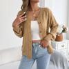 Women's Button-Up Cardigan, Long Sleeve, Color, Short Length