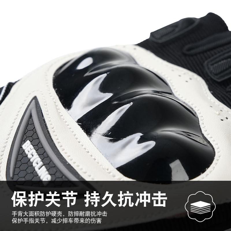 Mens Half-Finger Motorcycle Riding Gloves With Anti-Slip Palm Abrasion-Resistant Outdoor Off-Road Protection Gear