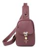 New Trendy and Fashionable Women's Breast Bag Soft Leather Crossbody Bag Simple Large Capacity Backpack Mobile Phone Bag