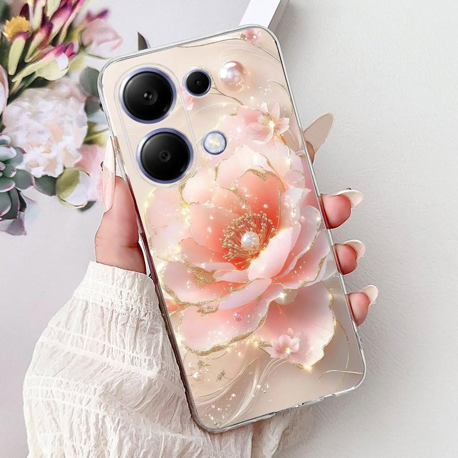 Pro pouzdro Xiaomi Redmi Note 13 Kryt Note 13 Pro Populární malovaný květinový měkký silikonový kryt na telefon Pro Redmi Note13 Pro 4G 5G Funda