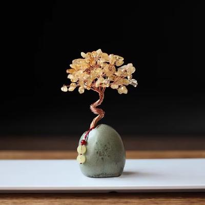 Crystal Tree of Life Healing Crystal Trees for Home Decor Handmade Stone Feng Shui Bonsai Money Trees for Women Birthday Gifts