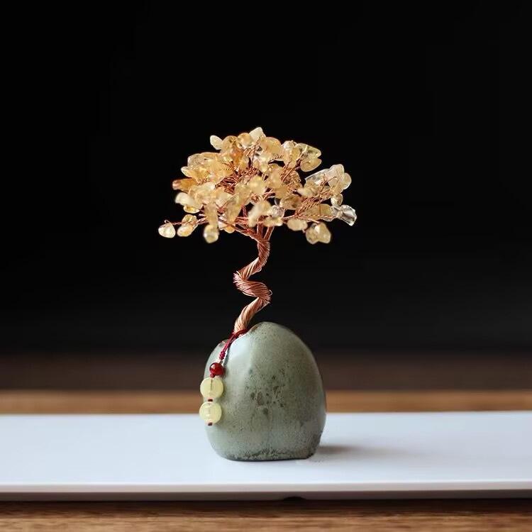 Crystal Tree of Life Healing Crystal Trees for Home Decor Handmade Stone Feng Shui Bonsai Money Trees for Women Birthday Gifts