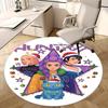 1pc Huntit Christmas Edition Round Carpet  Anime Cartoon Design, Festive Gift