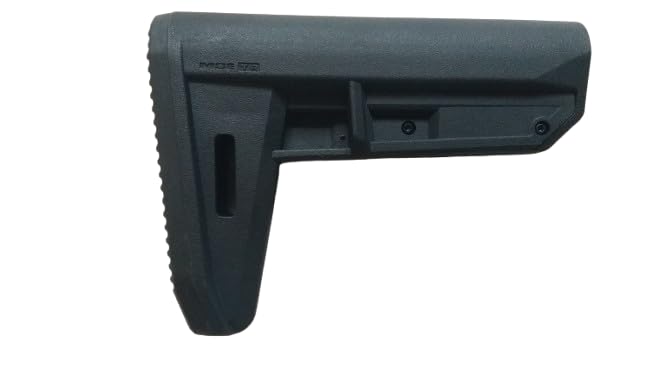 GP Retail Magpul Type MOE TR Replica Stock with Real Engraving, Compatible with M4, M16, etc., with Engraved Rubber Buttpad (Black)