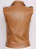 New Western stylish Vest Coat Real Leather Tan Waistcoat Jacket Men Genuine Lambskin