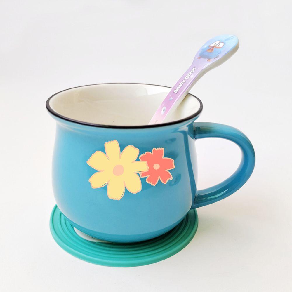 Table Decor Animals Cartoon Mugs Cover Heat Resistent Cup Mat Place Mats Silicone Coaster Placemats