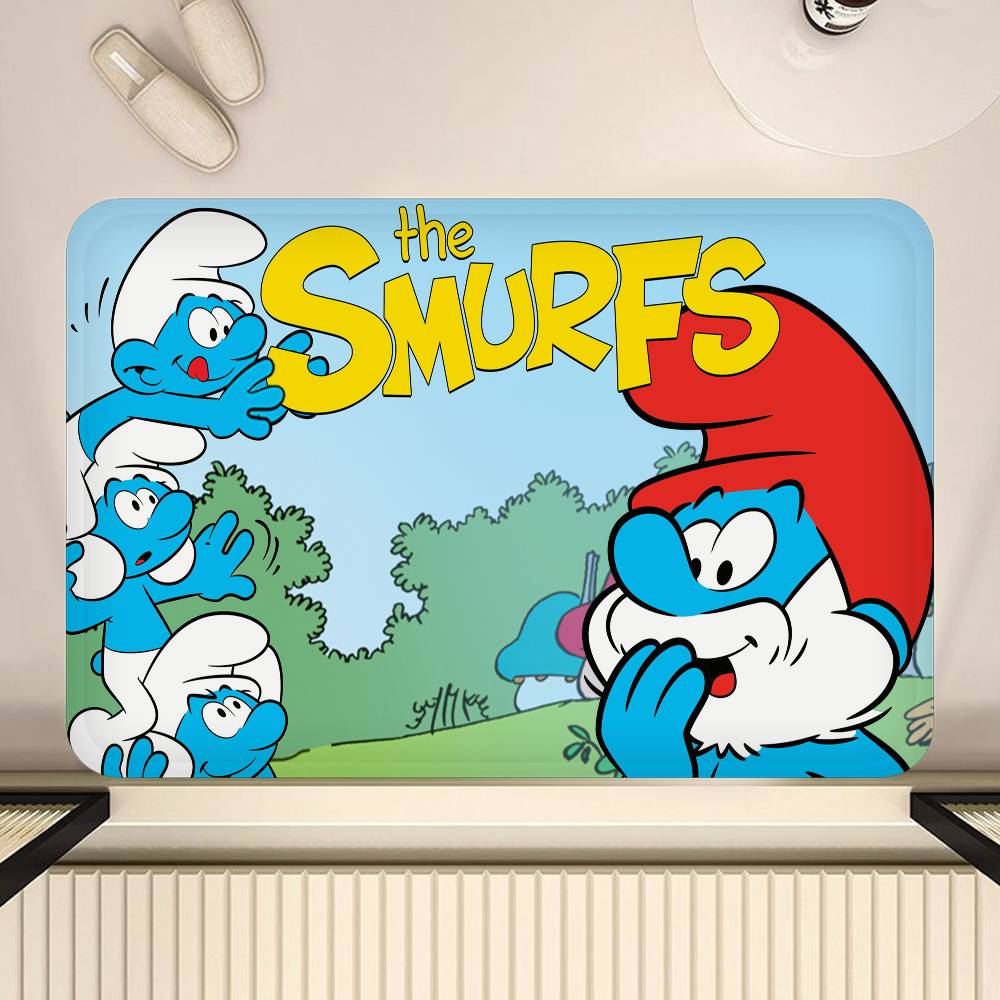 S-Smurfs Cute Floor Carpet Nordic Style Home Doormat Bathroom-Toilet Mats Bedroom Hotel Decor Mat