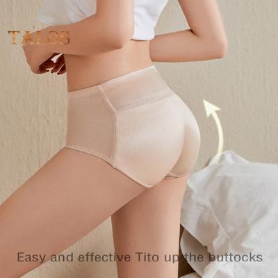 Damesonderbroek Dunne Mesh Patchwork Naadloos Middelhoge Taille Billiftend Ergonomisch Ontwerp Nepbillen Opgevulde Billenversterker Spons Heupkussen