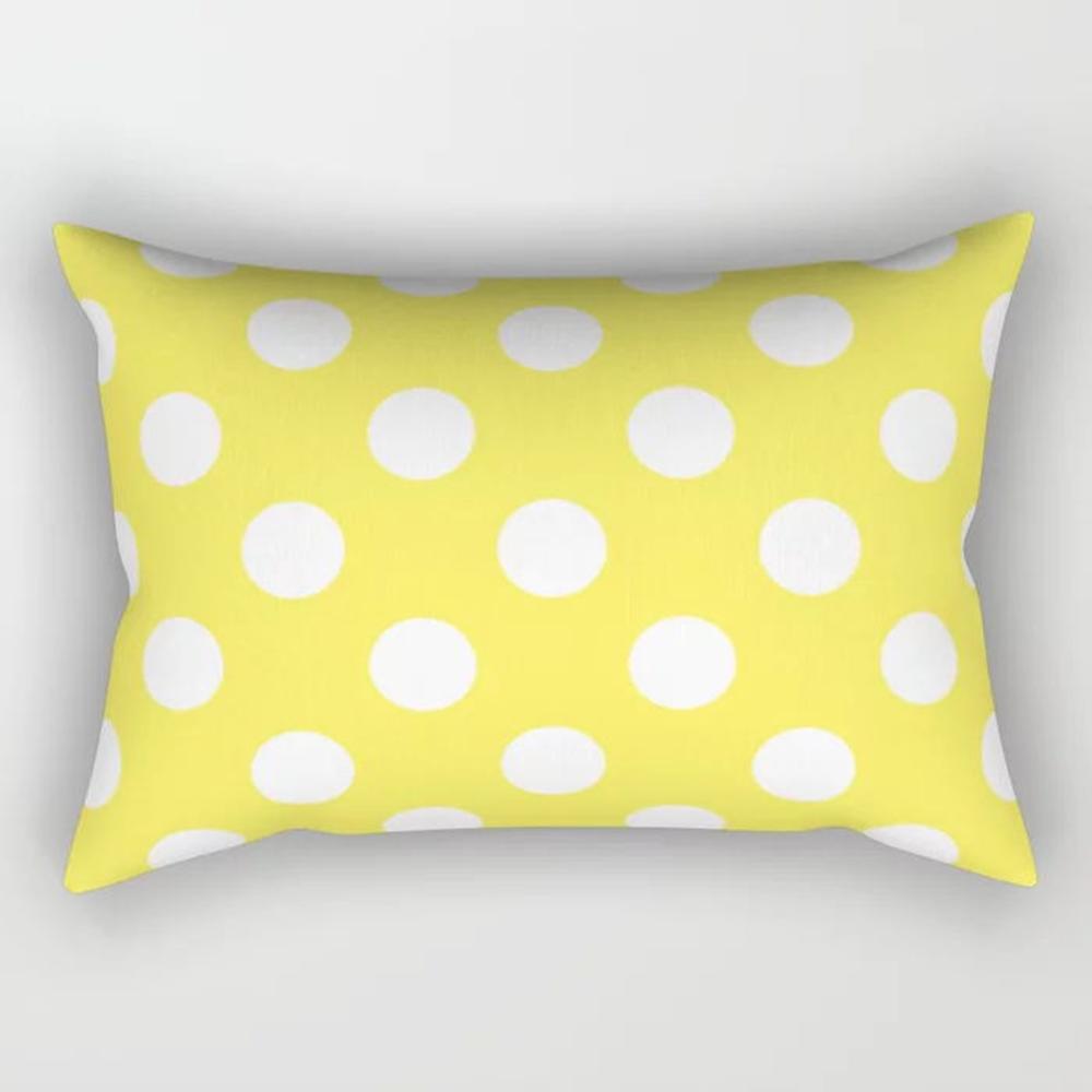 Yellow Geometric Rectangle Pillow Decorative Pillowcase Living Room Cushion Cover Simple Fashion Home Accessories