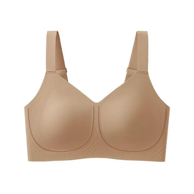 Original quality large size seamless breast bra gathered anti-sagging bra