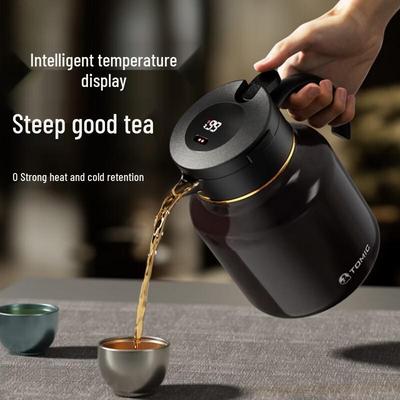 TOMIC Smart Temperature Display Ceramic Lined Insulated Kettle