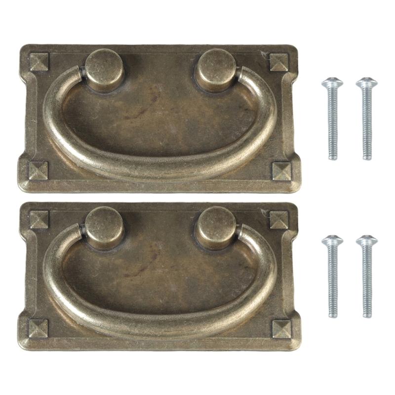 

2 шт. Цинковый сплав Комод Ручка Дверная ручка кухонного шкафа Ручки для дверцы шкафа Винтажная ручка для ящика Мебельная фурнитура 1