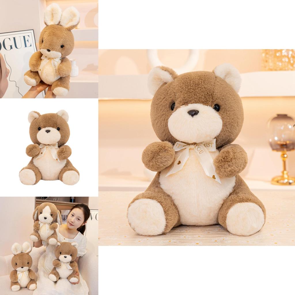 Plush Animal Toy With Pp Cotton Filling For Kids Girls Gift 8inch Cute Bunny Dog Bear