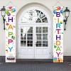 Happy Birthday Couplet Banner Balloon Cake 1 Pair Indoor Outdoor Decor