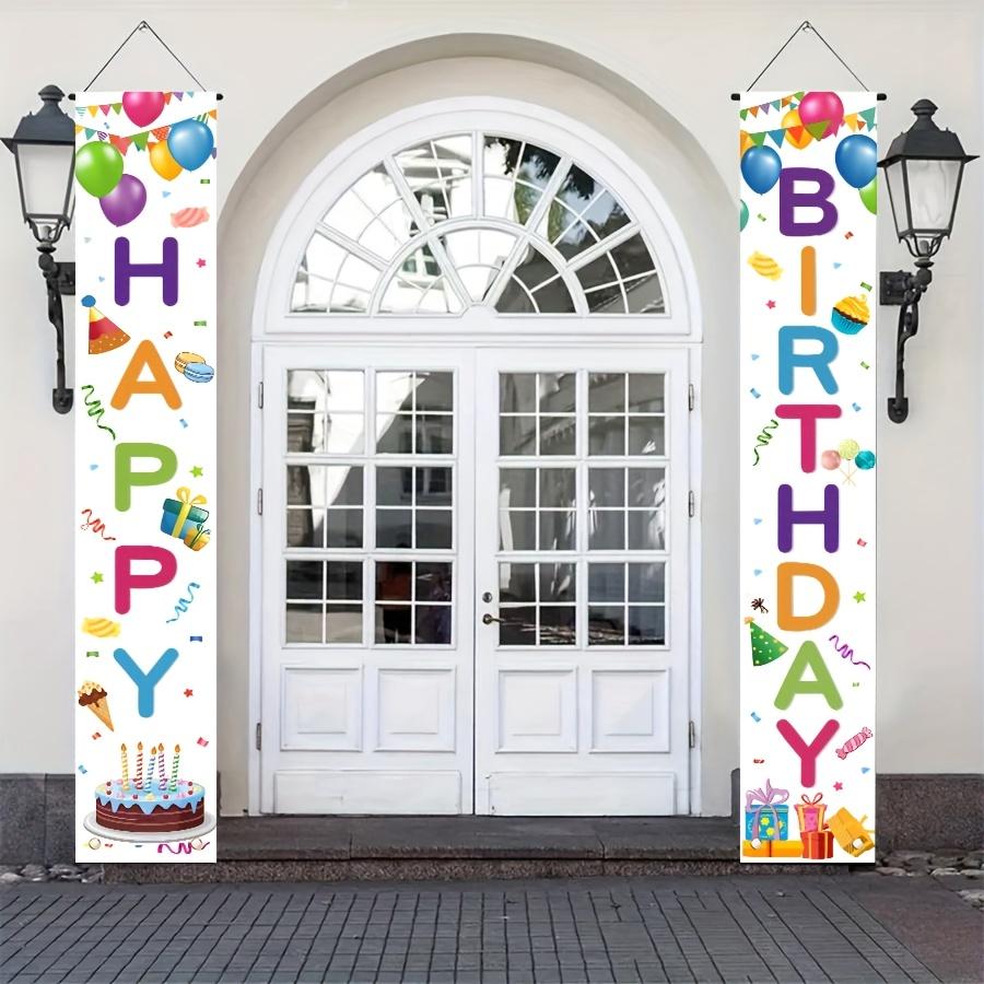 Happy Birthday Couplet Banner Balloon Cake 1 Pair Indoor Outdoor Decor
