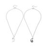 Fashion Accessories, Personalized Hollow Painting Oil Tai Chi Gossip Yin and Yang Pendant Necklace Collarbone Chain