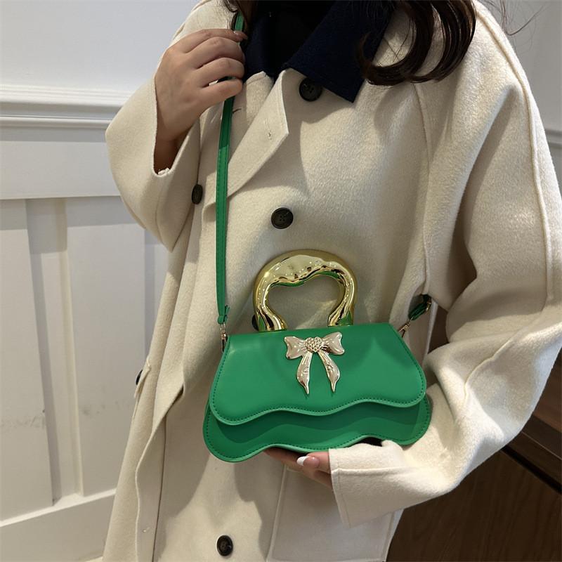 Trendy Bowknot Handbag Chic Small Square Crossbody Bag In Stylish Colors
