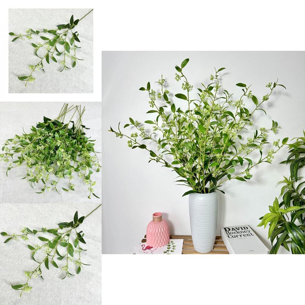 Wintergreen Fake Pearl Decor With Artificial Leaves For Wedding Celebrations And Home Decor