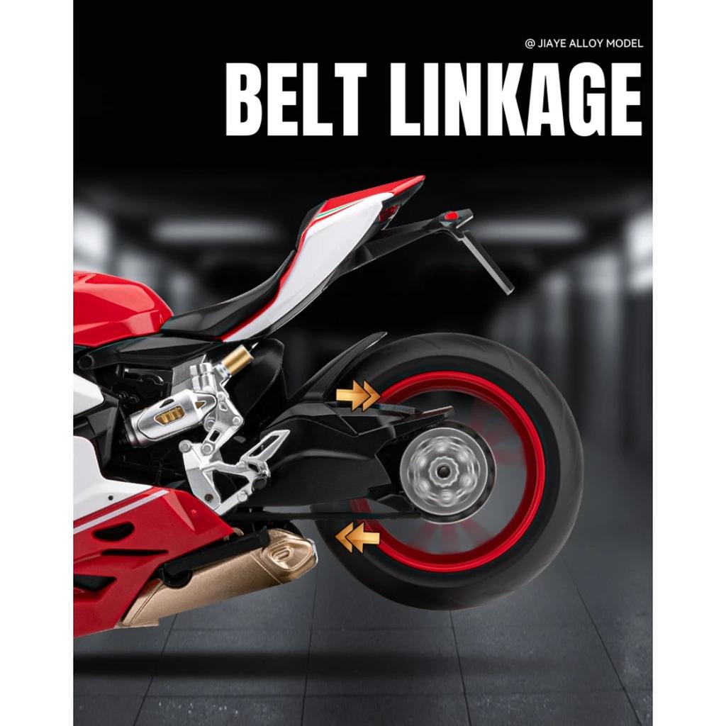 1/9 Ducati 1199 Panigale R Alloy Die Cast Motorcycle Model Toy Vehicle Collection Sound and Light Off Road Autocycle Toys Car