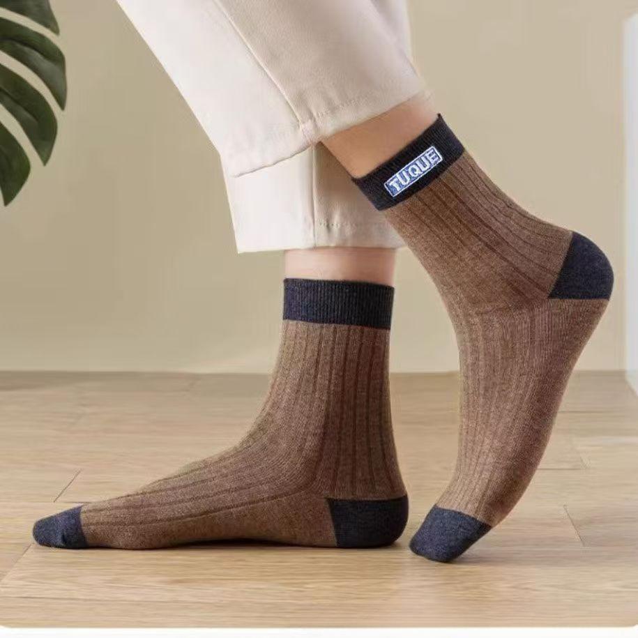 10 paia/5 paia Calzini Invernali Caldi Ispessiti da Uomo - Lavorazione a Maglia Peluche, Tutte le Stagioni - Calzini a Compressione Ammortizzati - Calzini Termici Resistenti da Uomo