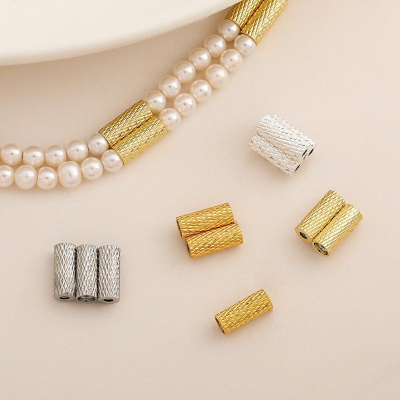 2Pcs Magnetic Attraction Spacer Bead For Jewelry Findings Making Necklace Supplies Diy Brass 14K Gold Plated Accessories