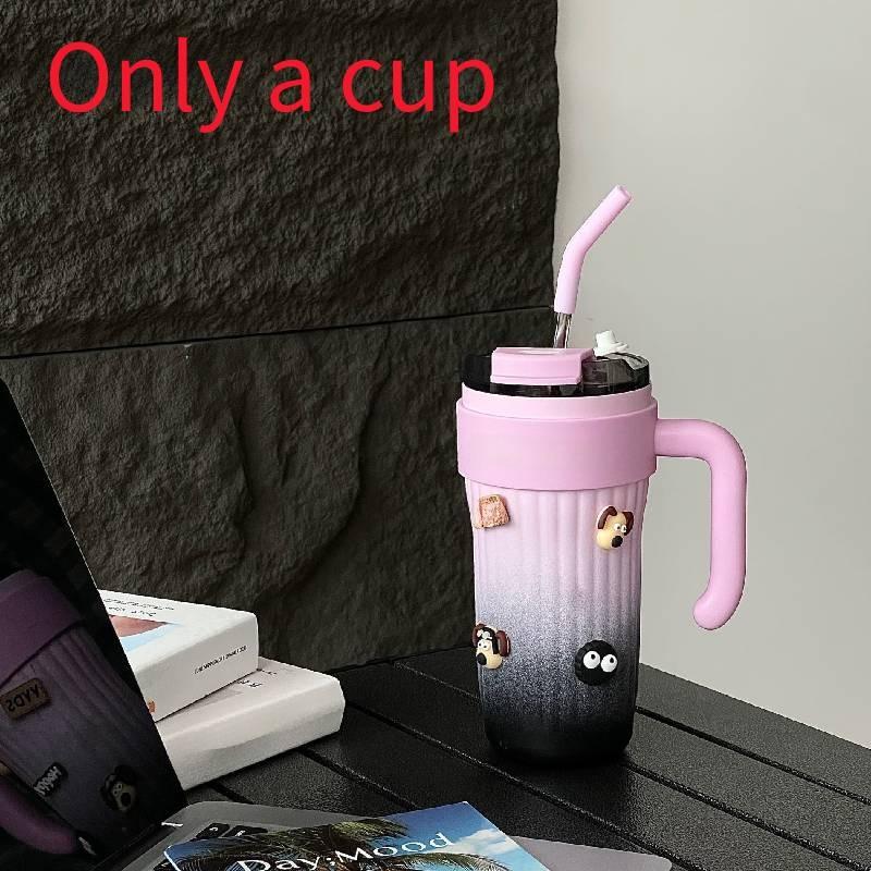 Tragbare Wasserflasche mit Griff Edelstahl Isolierter Reisebecher für Büro- und Außengebrauch