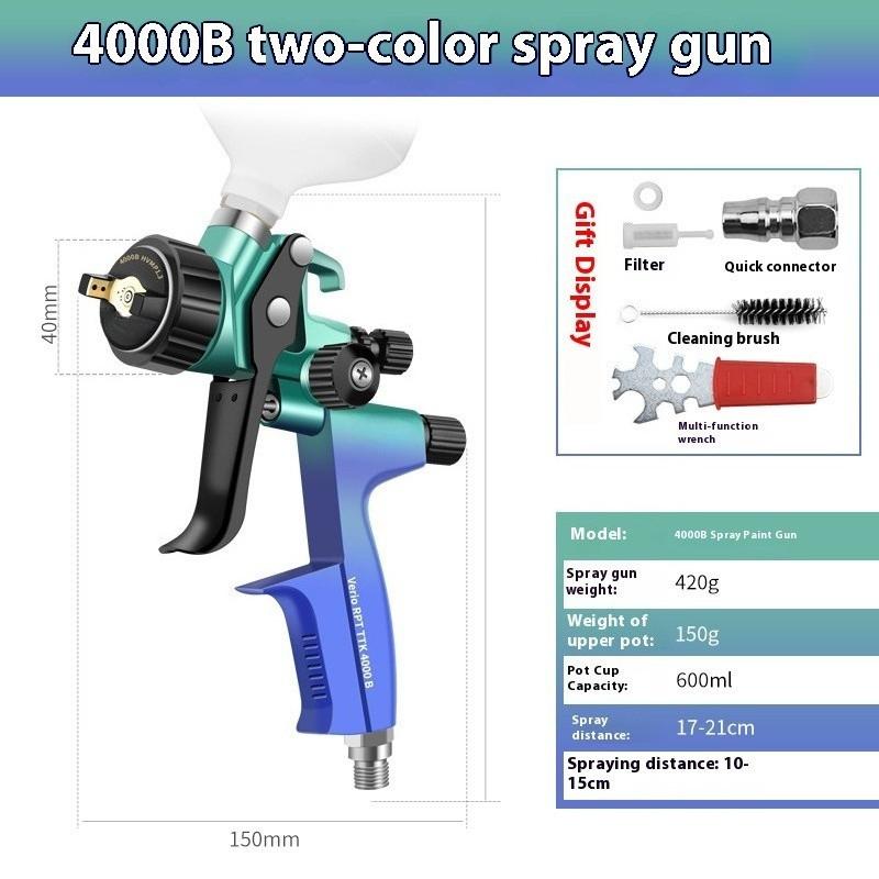 Car Special High Atomizing Spray Paint Gun Low Pressure  Pneumatic Spray Paint Gun Oil Water Dual-Purpose Spray Gun