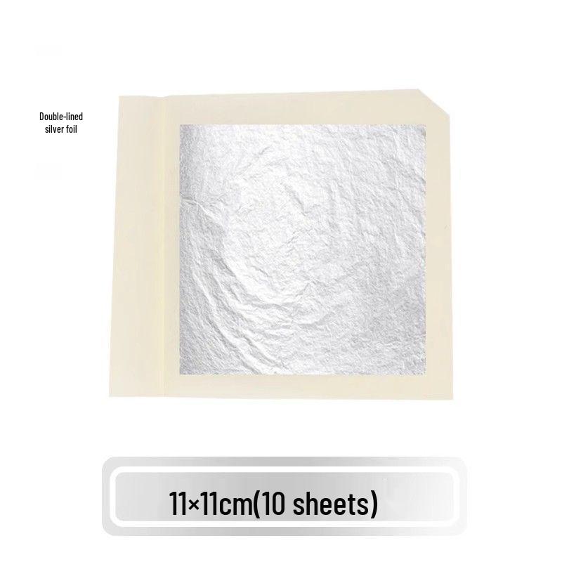 Pure 999 Silver Handicrafts: Single & Double Layer Silver Foil Paper Decor, Multiple Specifications Available