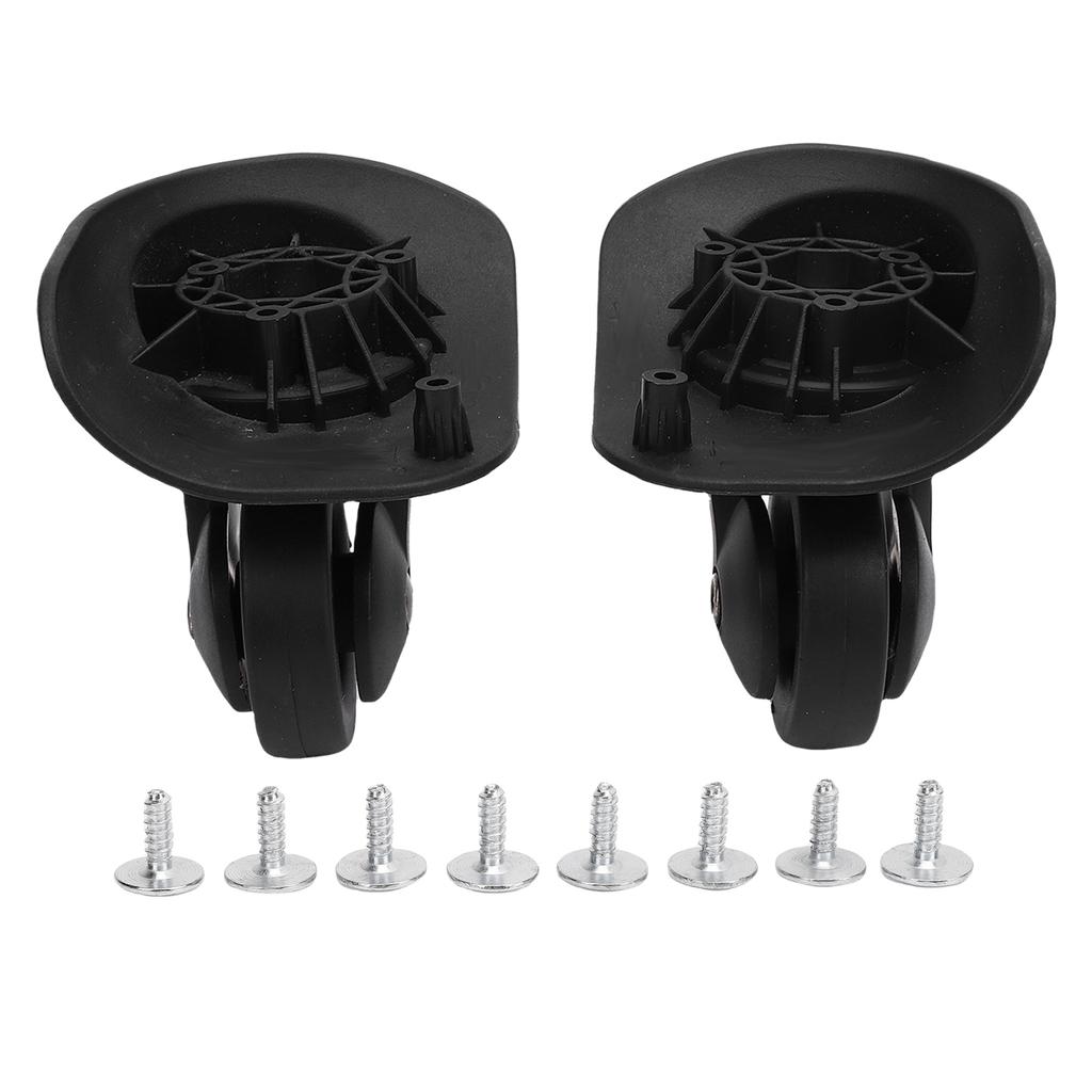 1 Pair Luggage Suitcase Wheels Replacement for 47R Universal Silent Trunk Luggage Wheels Spare Part Black